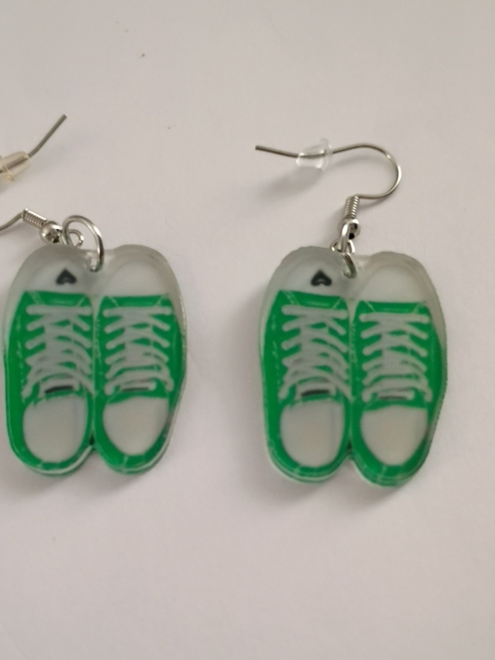 Green Shoe Earrings - Unbranded Cute Sneaker Dangle